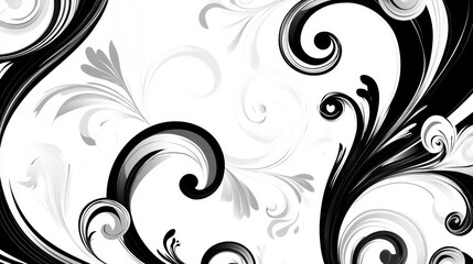 Intricate black and white floral design for artistic and creative purposes