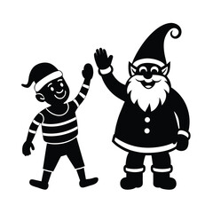 snowman with black hat