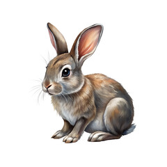 Fototapeta premium Adorable bunny transparent PNG image for designers