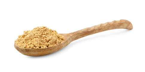 Superfood supplement. Turmeric powder isolated on white