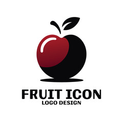 Fruit Icon Vector Logo Design