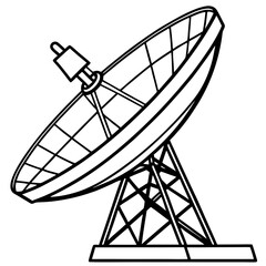 satellite dish vector illustration