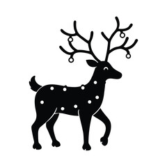 deer silhouette vector illustration
