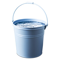 bucket of water isolated on transparent background