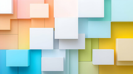 Abstract Colorful Geometric Cube Background Design