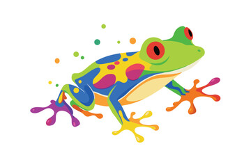 frog on a white background