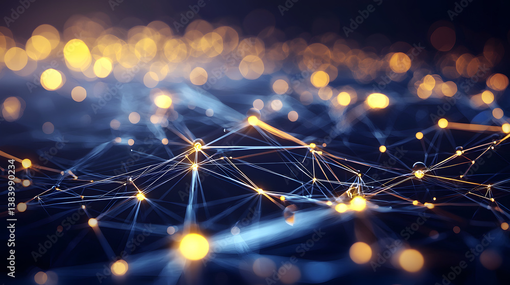 Poster exploring ai neural networks and machine learning innovations technology lab digital art high-tech e