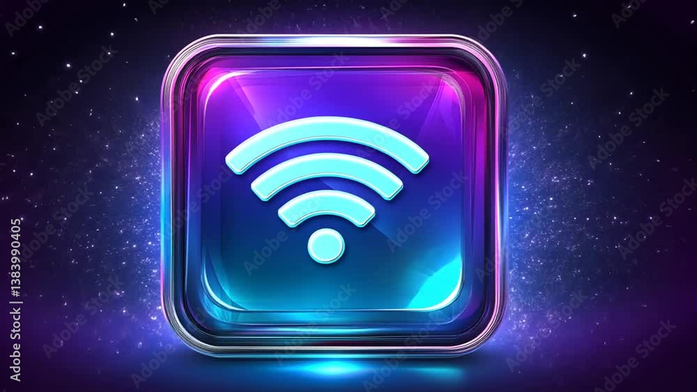 Poster wireless connectivity symbol representing remote internet access generative ai