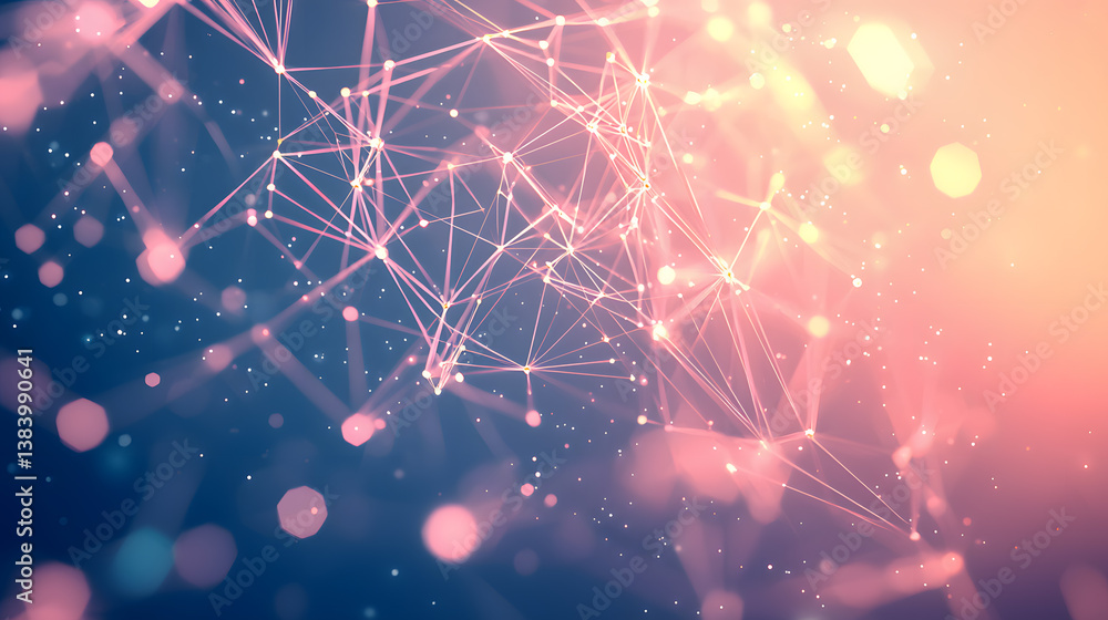 Poster exploring neural networks ai and machine learning innovations in technology digital space visualizat