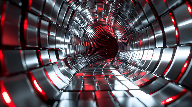 Exploring augmented reality concepts without devices in a futuristic tunnel environment - Powered by Adobe