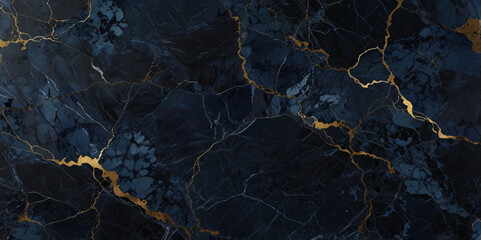 Beautiful abstract blue and white marble luxurious wall grunge background. Blue marble stone wall texture.