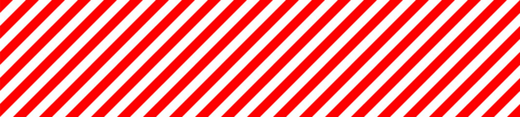 Diagonal red and white striped pattern. Classic candy cane inspired design. Bold eye-catching backdrop. Perfect for holiday themes, warnings, graphic design elements. Seamlessly loopable.

