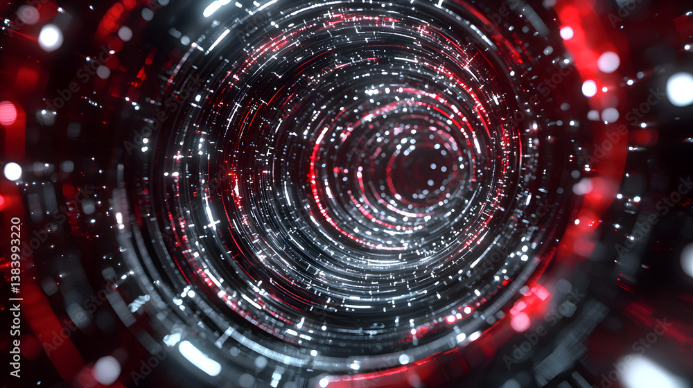 Poster blockchain cybersecurity and encryption visualized a dynamic journey through digital security concep