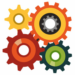 vector illustration of gears