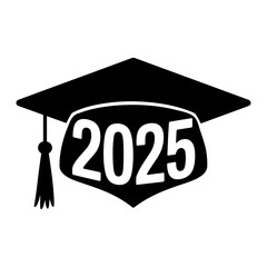 Graduation Cap with 2025 Silhouette