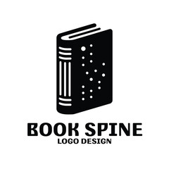 Book Spine Vector Logo Design