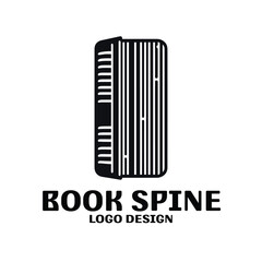 Book Spine Vector Logo Design