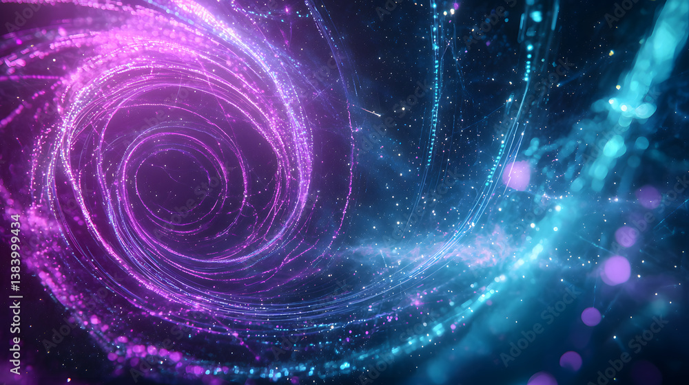 Aufkleber interstellar communication display digital cosmos animation sci-fi environment futuristic view space