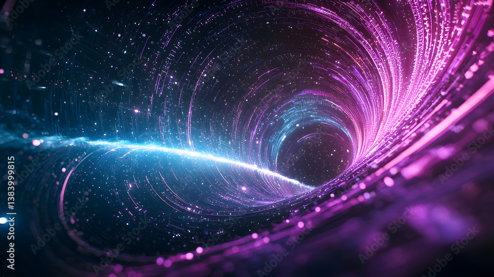 Poster exploring interstellar communication through futuristic space technology cosmic environment visual a