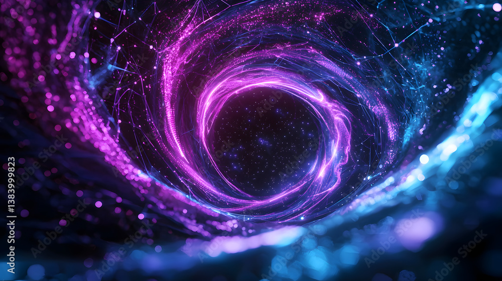 Poster exploring interstellar communication cosmic portal visual art galactic environment abstract viewpoin