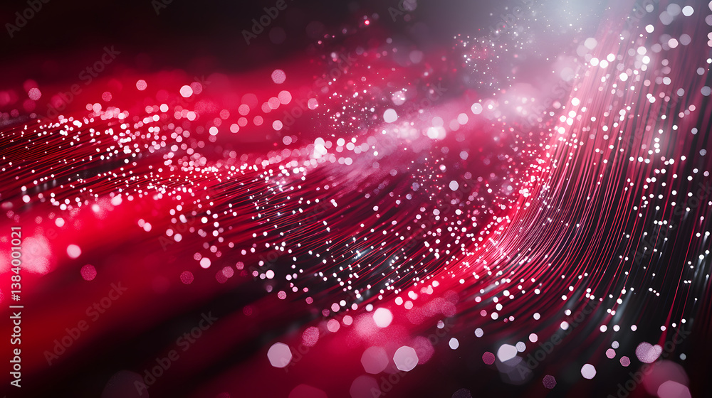 Poster quantum computing and multidimensional data visualization exploring abstract concepts in digital art