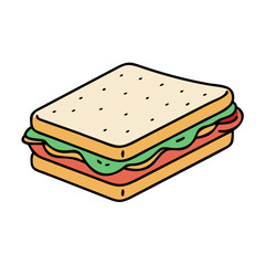 sandwich vector art, sandwich icon, food vector illustration