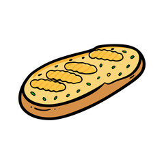 roti vector art, roti icon, food vector illustration