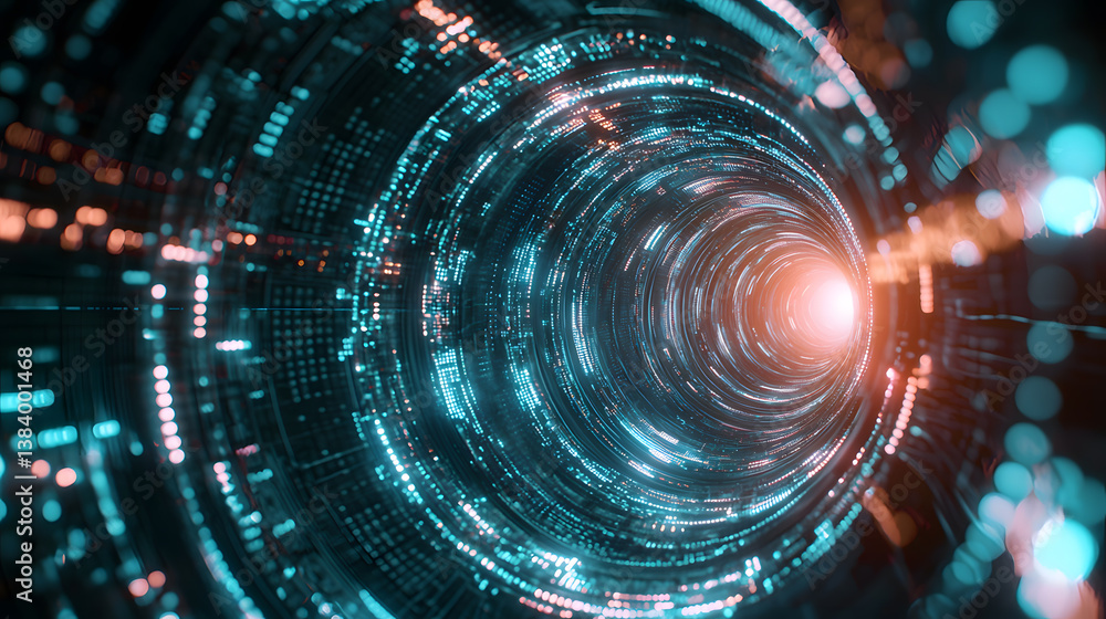 Poster quantum computing innovations in multidimensional data visualization technology hub infographic digi