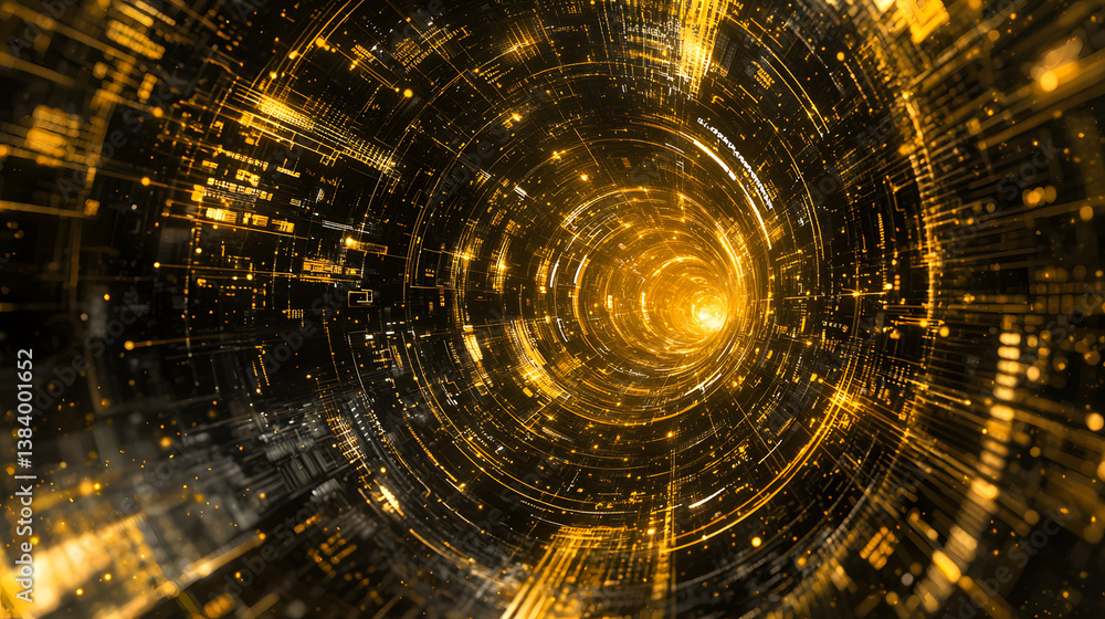Poster exploring quantum computing and multidimensional data visualization a journey through digital realit