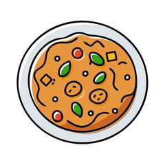 curry vector art, curry icon, food vector illustration