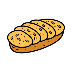 garlic bread vector art, garlic bread icon, food vector illustration