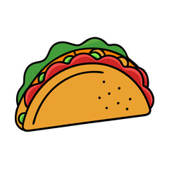 tacos vector art, tacos icon, food vector illustration