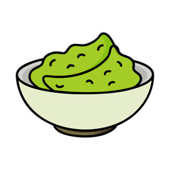 guacamole vector art, guacamole icon, food vector illustration