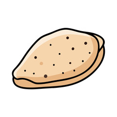 naan vector art, naan icon, food vector illustration