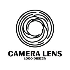 Camera Lens Vector Logo Design