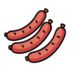 sausages vector art, sausages icon, food vector illustration