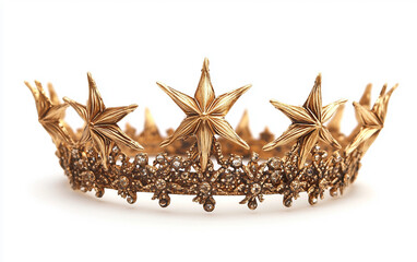 The Symbolic Twelve-Star Crown of the Queen Isolated On White Background.