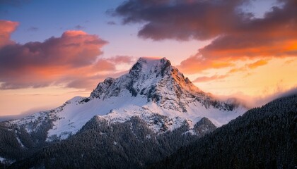 sunset in the mountains
