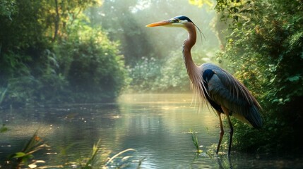 Obraz premium Purple Heron in Germany