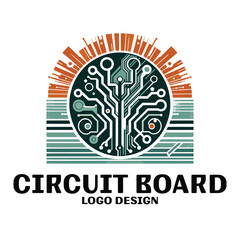 Circuit Board Vector Logo Design