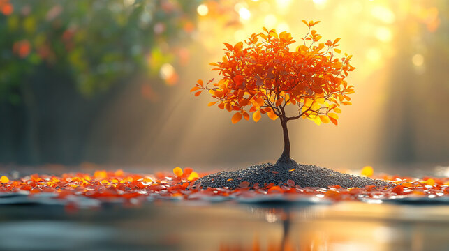 Silver money tree with shimmering leaves symbolizes wealth, prosperity, and good fortune, its radiant foliage reflecting growth, abundance, and modern inspiration for financial success.