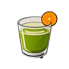 glass of mezcal icon on transparent background