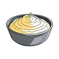 mashed potatoes icon on transparent background