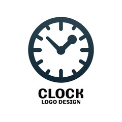 Clock Vector Logo Design