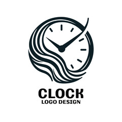 Clock Vector Logo Design
