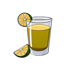tequila shot icon on transparent background