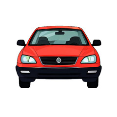 red car icon on transparent background