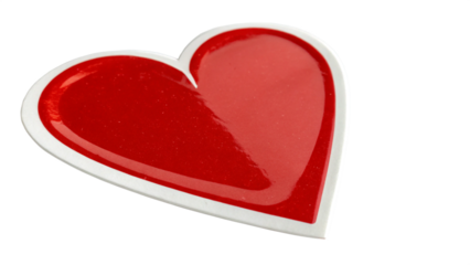 red heart on white background
