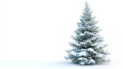 a small tree covered in snow on a white surface