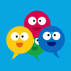 Obraz premium Happy emoji line art vector 